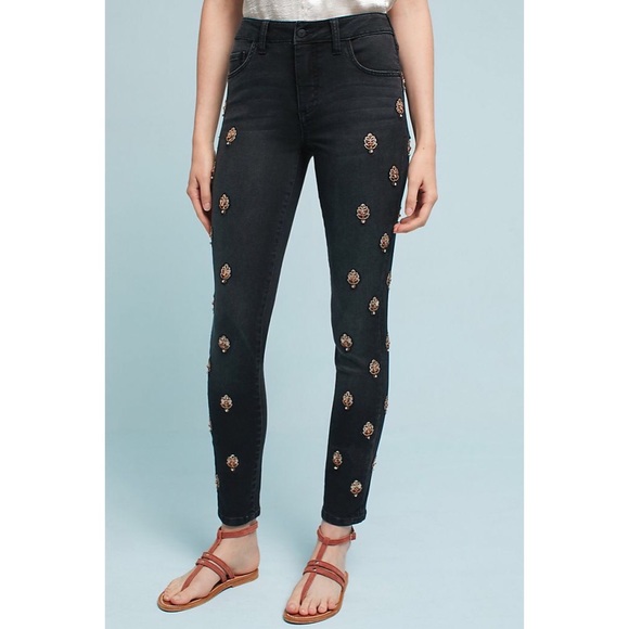 Anthropologie Denim - Pilcro and the Letterpress Embellished Script Jean